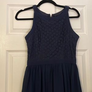 Chiffon navy dress